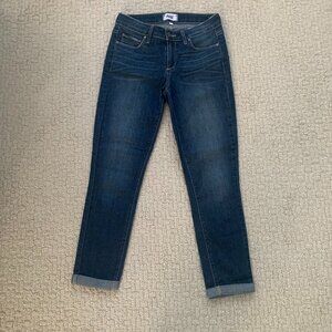 PAIGE Kylie Crop Dark Wash Cuffed Skinny Jeans